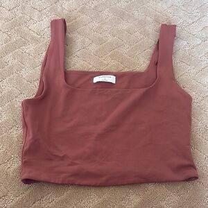 Aritzia Babaton Contour Square Neck Tank - Henna (M)